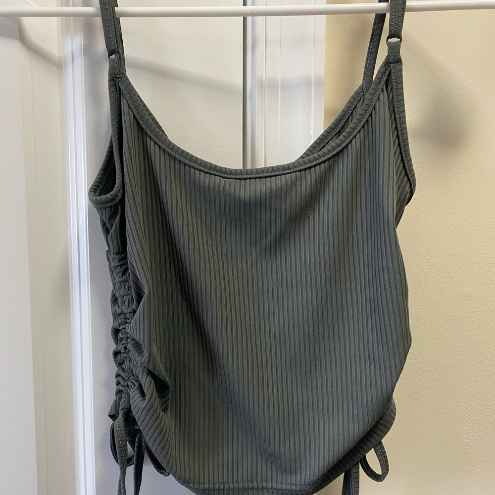 Army green cami top